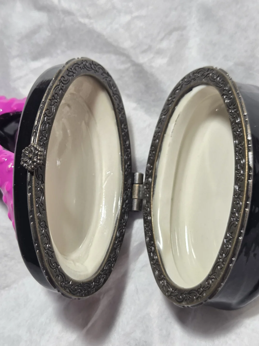 Hot Pink Studded High Heel Jewelry Box with Black Base